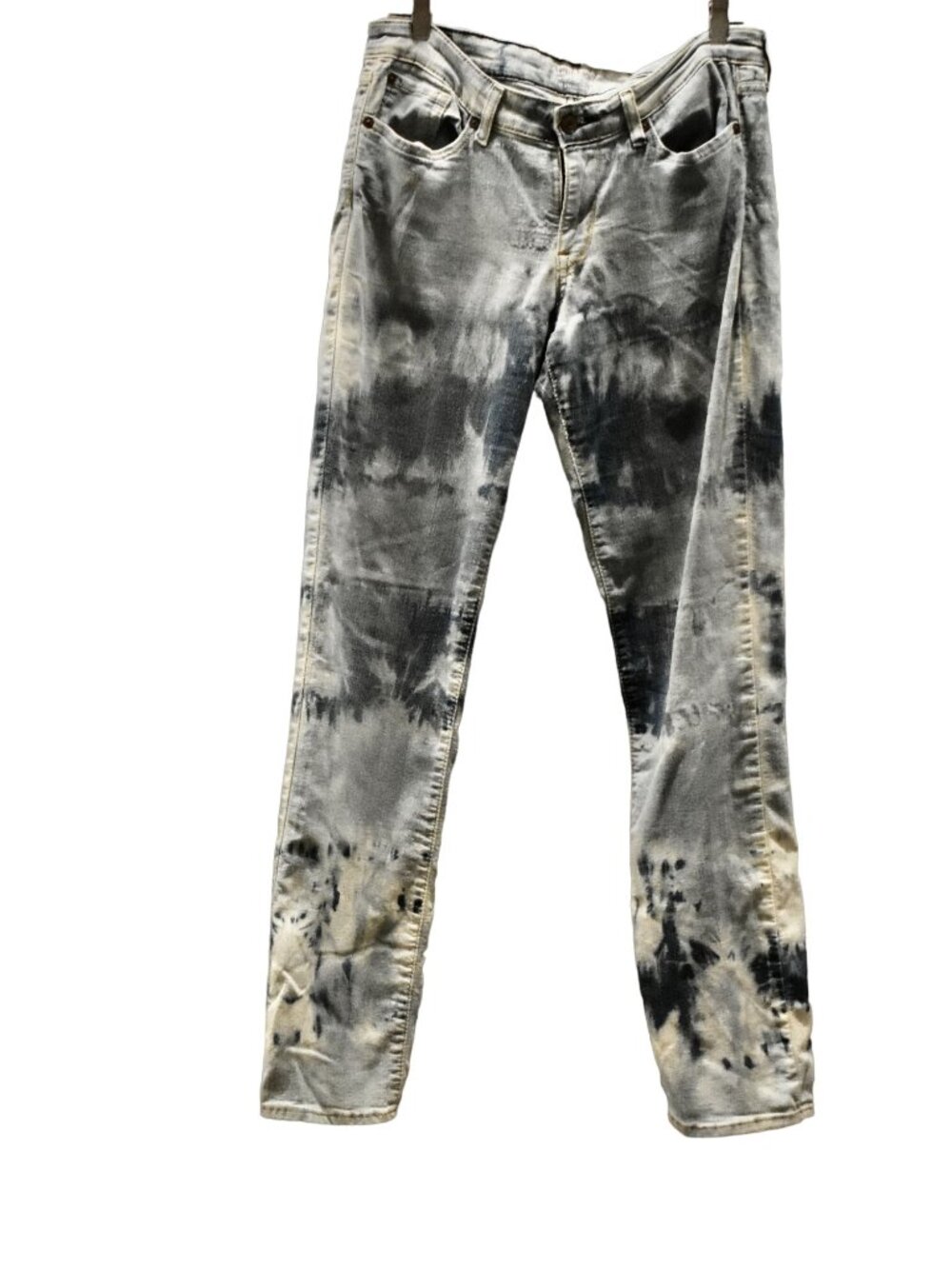 Women's Signature Levi Strauss Modern Straight Custom Bleach Dye Jeans 10L
